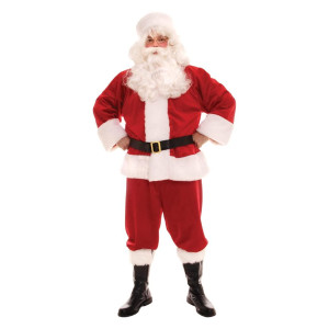 Underwraps Mens Plush Santa Redwhiteblack One Size