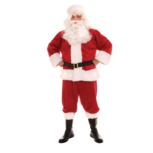 Underwraps Mens Plussize Plush Santa Redwhiteblack Xxlarge