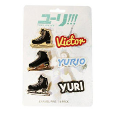 Yuri On Ice Collectible Enamel Set 6 Pack Collectors Edition