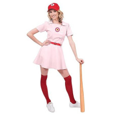 Angels Costumes Rockford Peaches Women's Uniform - Large Pink