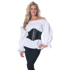 Underwraps Womens Renaissance Long Sleeve Blouse Adult Costume White Xlarge