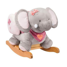 Nattou Adele And Valentine - Rocker Adele The Elephant, Pink/Grey