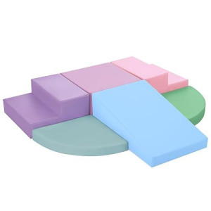 Todiby 6-Piece Foam Climbing Blocks For Toddlers: Colorful Climbing Gym Pu Leather Baby Foam Building Blocks Indoor Toy