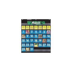 Scholastic Classroom Resources Pocket Chart Monthly Calendar, Black (Sc583866) 0.16 H X 25.46 L X 9.96 W