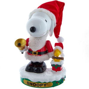 10 In Kurt Adler Batteryoperated Musical Santa Snoopy Nutcracker