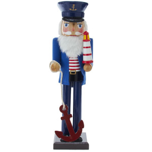 15 In Sailor Nutcracker With Anchor Lighthouse