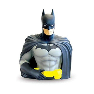 DC Batman Bust Bank - 8.25" Multicolor Collectible Figure