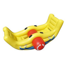 Swimline Original Sea Saw Rocker 2 Person Pool Float Toy | With Easy To Grab Handles And Curved Stabilizing Side Bolsters | For Kids And Adults | For Beach Ocean Pool Lake | Heavy Duty Pvc