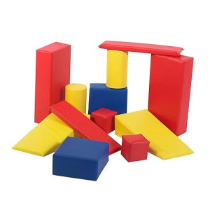 Children'S Factory Big Builder Blocks, Large Soft Foam Building & Learning Toys For Toddlers, Classroom/Homeschool Indoor Play Equipment, Set Of 12