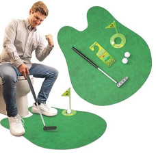 Potty Putter Toilet Time Golf Game - Perfect Bathroom Mini Golf Set For Golf Enthusiasts - Hilarious And Fun Novelty Gift For All Ages - Improve Your Putting Skills On The Loo!