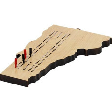 Vermont Shaped Cribbage Board - Made In Usa