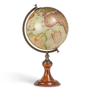 Mercator Classic Stand Globe By Authentic Models - Home Office World Globe With Stand - Spinning Globe Featuring Legendary Cartographers - Desktop Globes For Adults