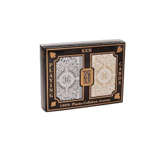 Kem Playing Cards Arrow Black And Gold Bridge Size Jumbo Index Playing Cards, Arrow Black/Gold, 1017402