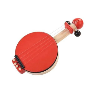 Plantoys Wooden Banjo Musical Toy Stringed Instrument (6411) | Sustainably Made From Rubberwood And Non-Toxic Paints And Dyes