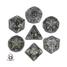 Q-Workshop Elvish Dice 7 Board Game, Transparent/Black