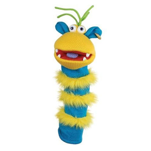 The Puppet Company - Knitted Puppet - Ringo, Sky Blue/Yellow