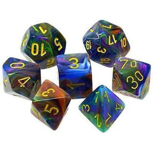 Chessex Chx27449 Dice-Festive Set, Rio/Yellow