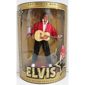 The Sun Never Sets On A Legend 1993 Elvis Doll, Jailhouse Rock Doll Hasbro 12...