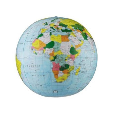 Replogle Globes Inflatable Political Globe, Light Blue Ocean, 16-Inch Diameter