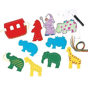 Lacing & Tracing Noah'S Ark - Fun And Educational Activity - Develop Pincer Grip - Ages 3+