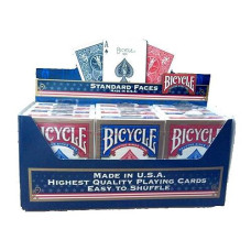 Bicycle Standard Playing Cards 12 Decks Pack - Red & Blue