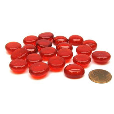 Koplow Games Red Glass Gaming Stones 20Ct