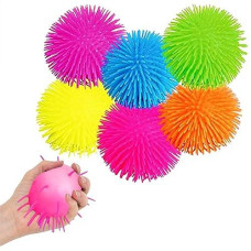 Rhode Island Novelty 5" Multicolor Puffer Balls Set of 6