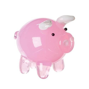 Miniature Glass Pig Figurine