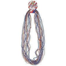 U.S. Toy Red, White & Blue Metallic Necklaces for Kids