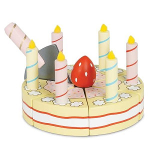 Le Toy Van Wooden Birthday Cake Play Food - Multicoloured