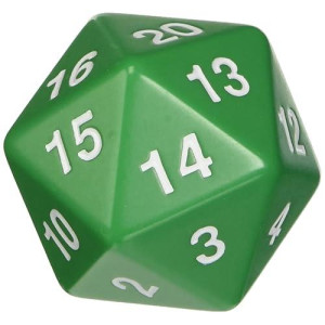 Koplow Games Green Jumbo Dice D20 Count Down 55Mm Dice