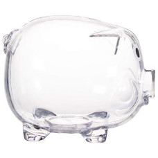 Windy City Novelties Mini Educational Kids Clear Plastic Piggy Bank