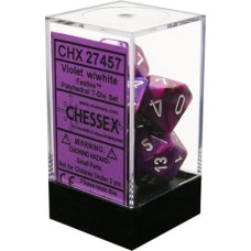 Chessex Dice Set - Festive Violet/White, Large 18mm-