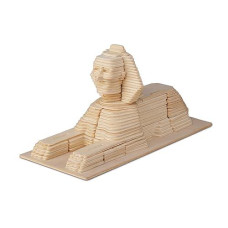 Puzzled 3D Puzzle Sphinx Wood Craft Construction Model Kit, Unique, Fun And Educational Diy Wooden Toy Assemble Model Unfinished Crafting Hobby Puzzle To Build And Paint For Decoration 161 Pieces Pack