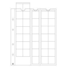 Lighthouse Coin Sheets Optima, For 35 Coins Up To 27 Mm Ø, Clear