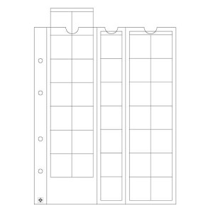 Lighthouse Coin Sheets Optima, For 35 Coins Up To 27 Mm Ø, Clear