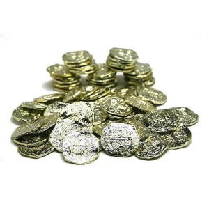 Us Toy -Ancient Pirate Coins, 1 1/2 Inches (1-Pack Of 72)