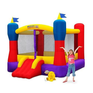 Blast Zone Magic Castle Xl10 - Inflatable Bouncer With Blower - Premium Quality - Large - Holds 5 Kids - Fast Setup