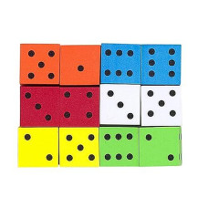 Koplow Games Assorted Foam Spot Dice, 16Mm