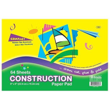 Bazic 64 Ct. 6" X 9" Mini Construction Paper Pad, Case Pack 48