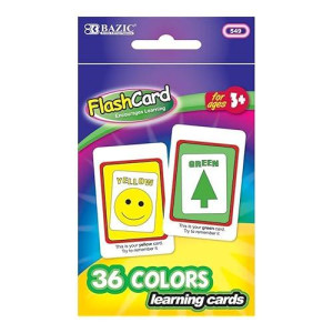 Bazic Colors Preschool Flash Cards (36/Pack), Case Pack 24