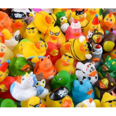 Rhode Island Novelty Set of 100 Assorted Rubber Ducks