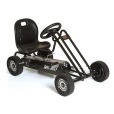 Hauck Kids Pedal Go Kart, 4 Wheel Bike Cart, Ages 4-8, Lightning Ride, Black