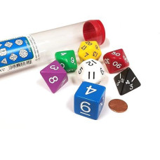 Jumbo Dice 7Pc Assorted Plug Top