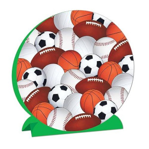 Beistle 3D Sports Centerpiece, 9" - 12 Pack Party