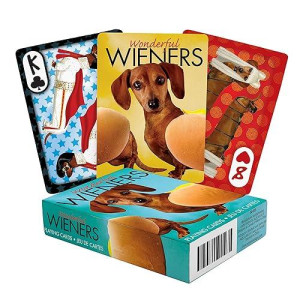 AQUARIUS Weiner Dog Playing Cards - Poker Size, Cute Design