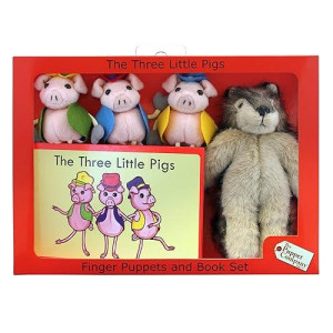 The Puppet Company Three Little Pigs & Wolf Finger Puppets Set