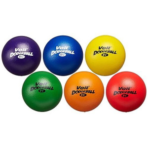 Voit Tuff Dodgeballs, Multi-Color, 6.25-Inch