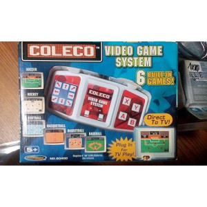 Coleco Plug-N-Play Tv Video Game System Soccer, Hockey, Football, Racqetball, Basketball & Baseball