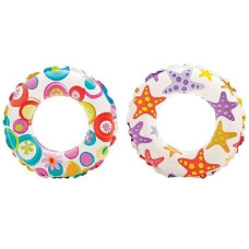 Intex - Recreation Lively Print Swim Ring, Summer Fun (Pack Of 2 Assorted)